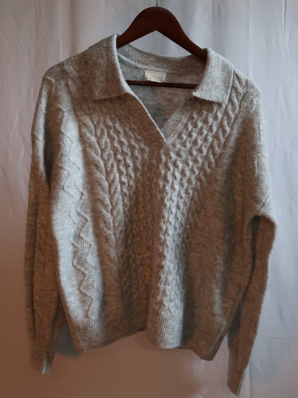 Caslon Light Gray Sleeveless Knit Sweater Tank, Size Small
